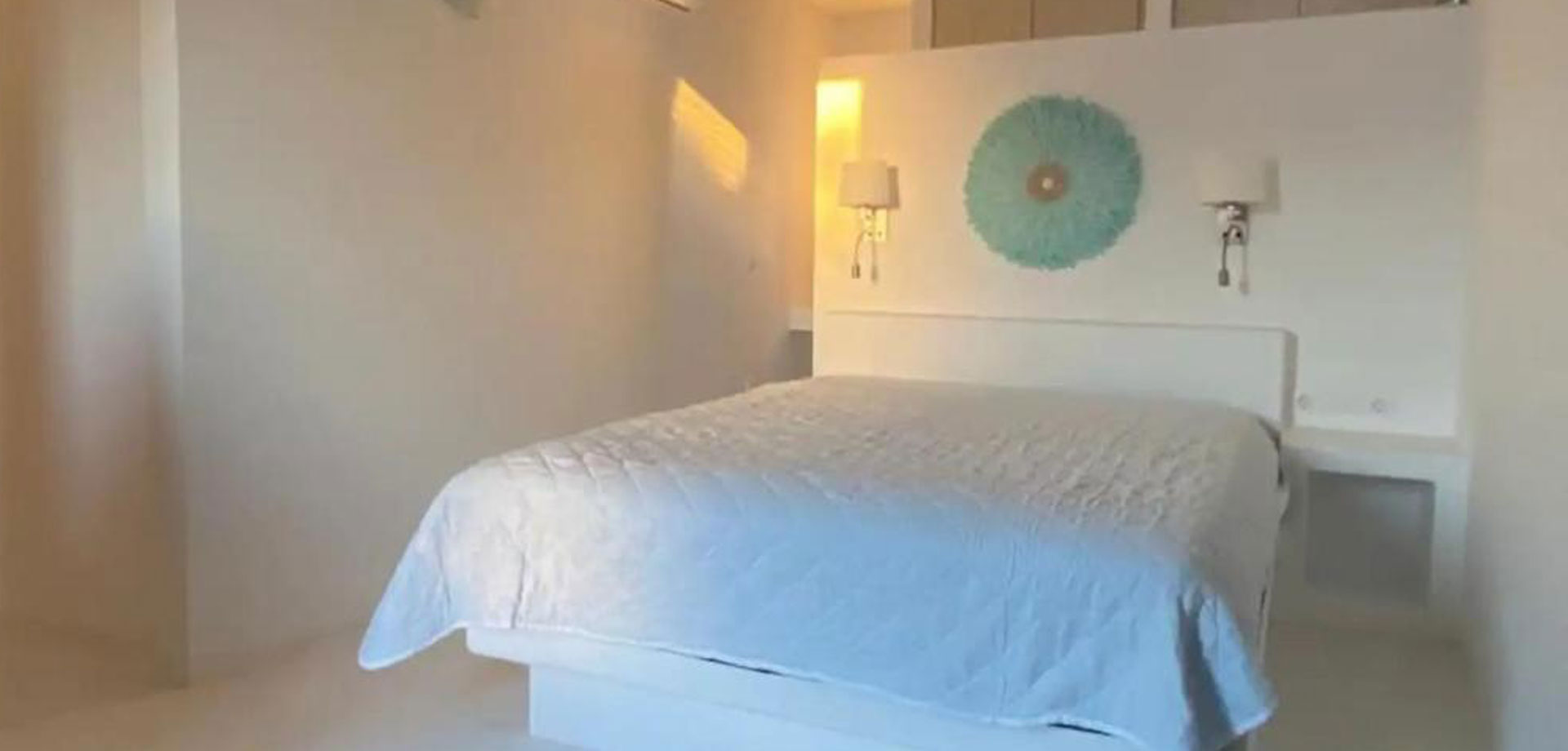 The bedroom of the house Vrachies in Folegandros