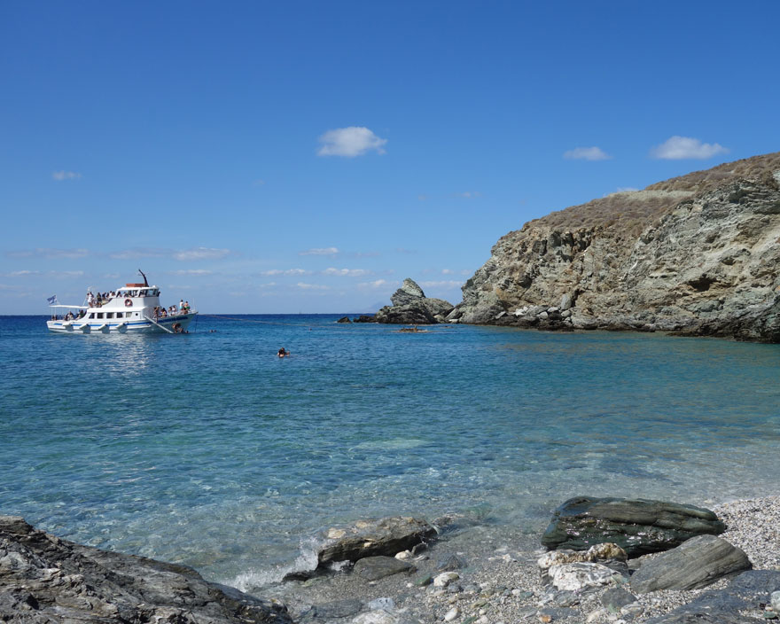 The beach Valsamo in Folegandros