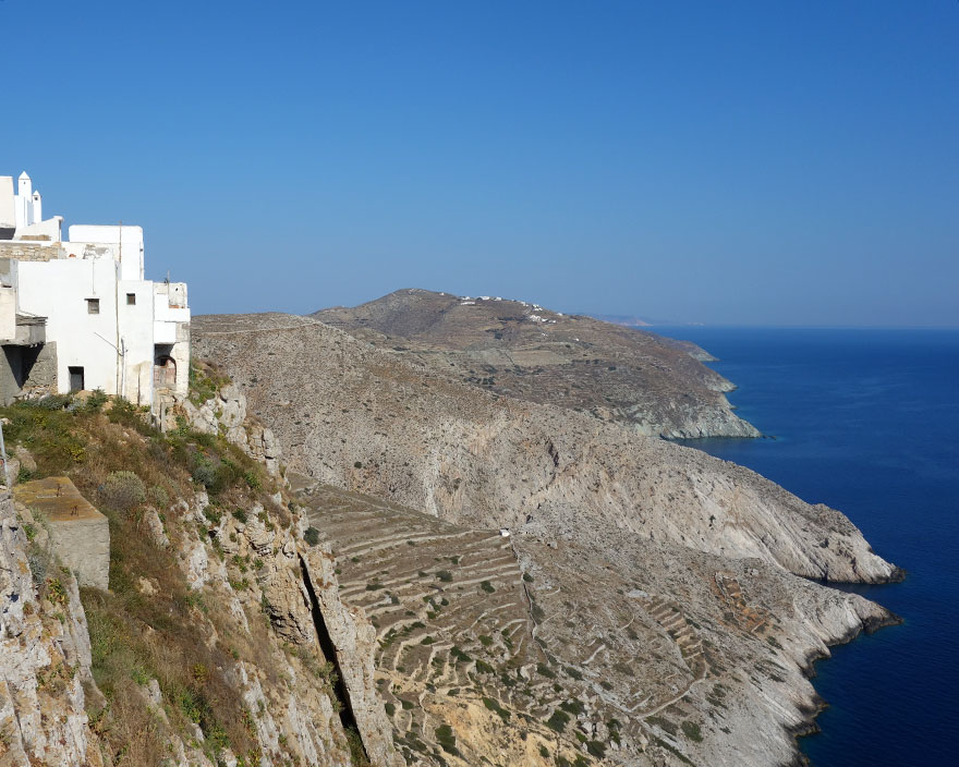 The area of Pouda in Folegandros